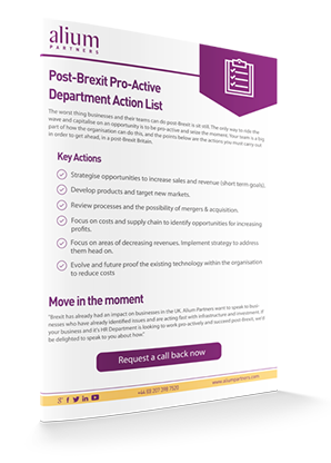 Alium Partners Post-Brexit Checklist.
