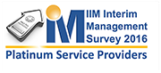 IIM Interim Management Survey 2016; Platinum Service Providers.